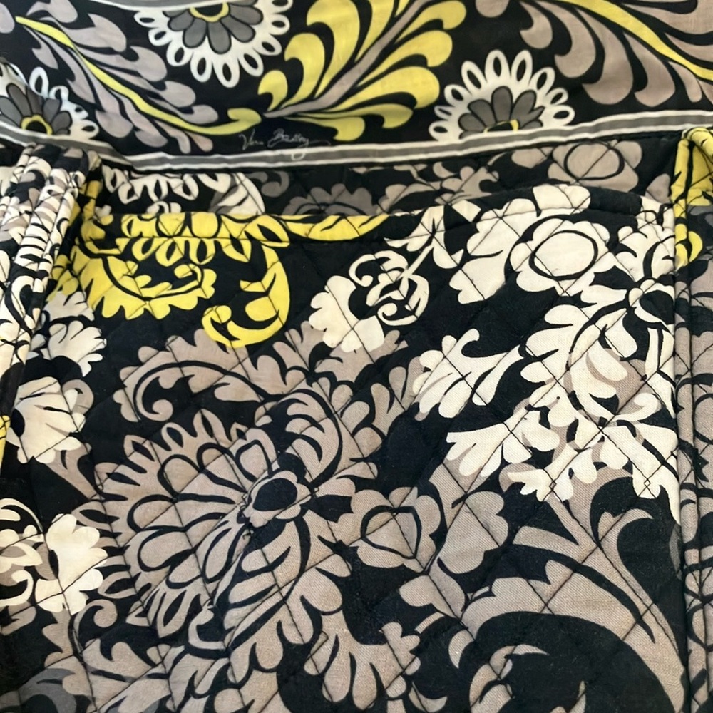 Vera Bradley Floral Black and Yellow Women's Miller  Bag - Picture 12 of 16